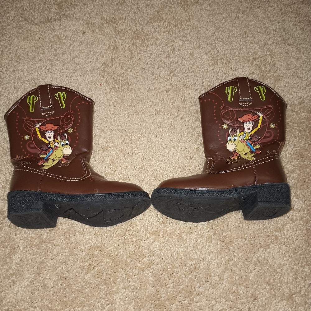 Kids Disney Pixar‎ Toy Story Brown Light Up Cowboy Boots 5